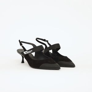 Moncler black saude/rubber kitten heel